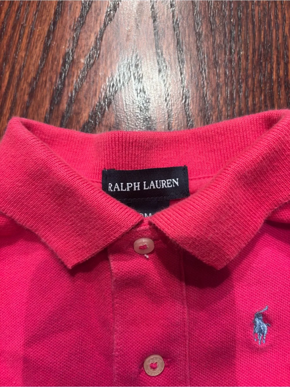 Ralph Lauren Baby Girl Hot Pink Long-Sleeve Polo Dress